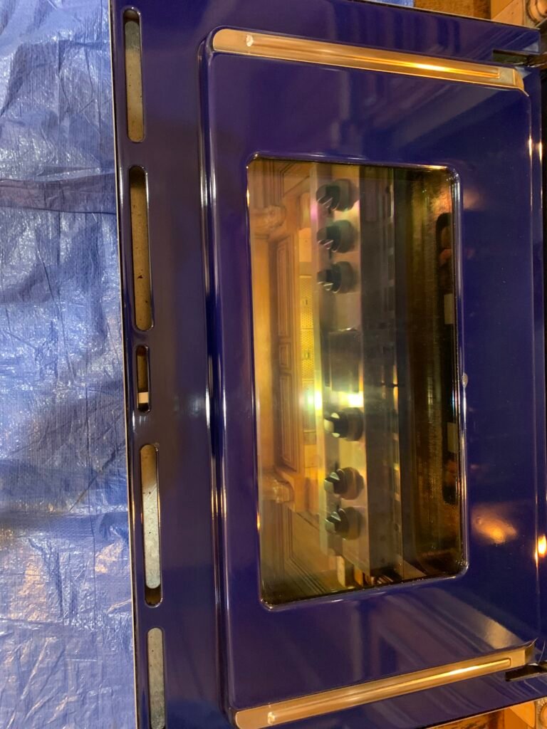 Spotless Wolf built‑in oven interior after professional deep cleaning and luxury detailing service.