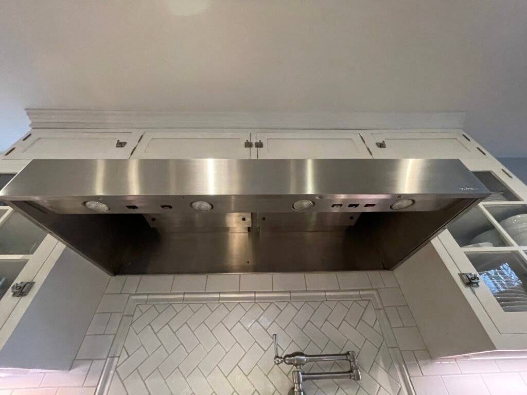 Vent‑A‑Hood range hood with premium finish, professionally cleaned and restored